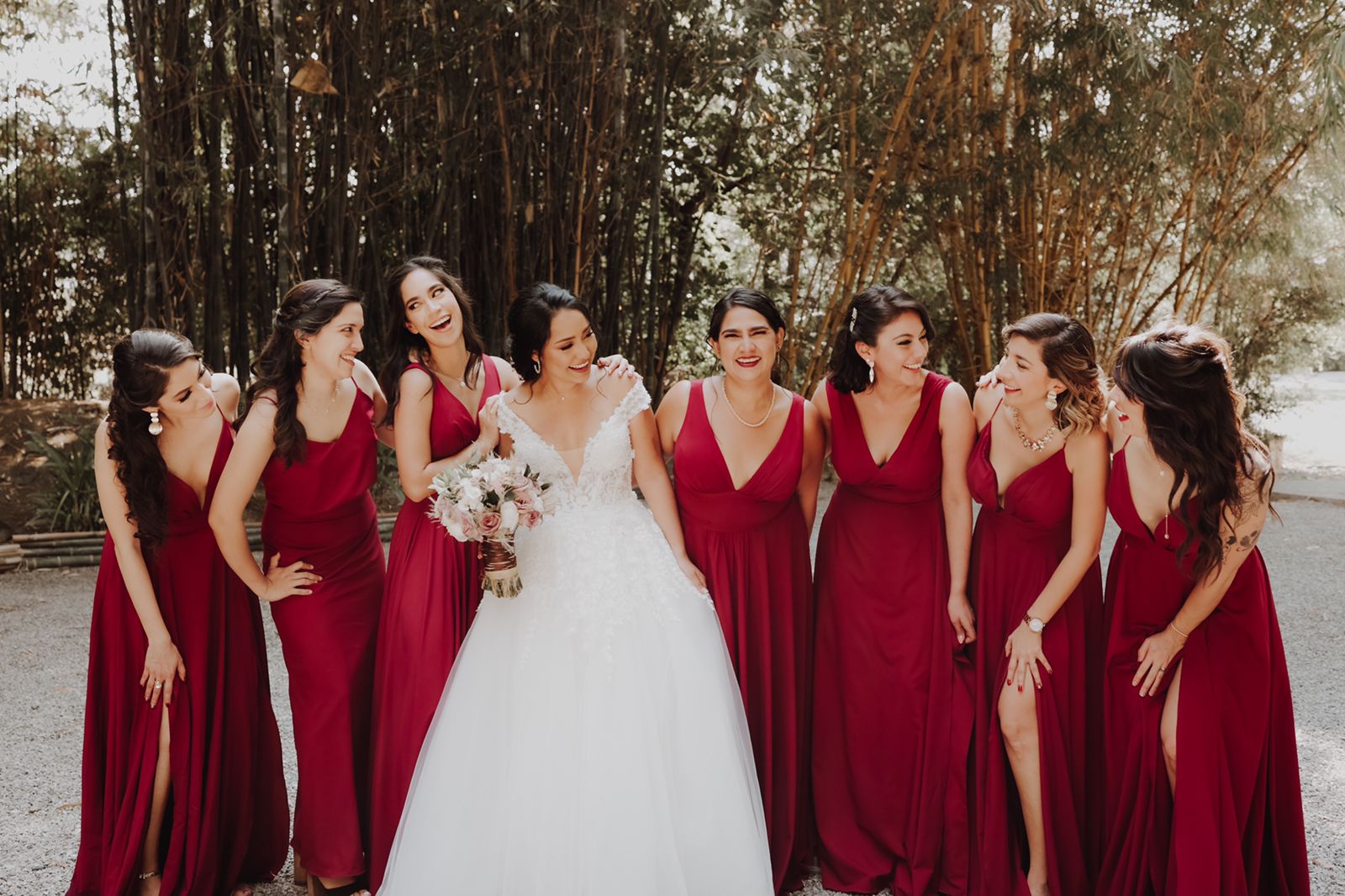 Dama De Honor Vestido Rojo Para Novia Damas Vestido Estilo